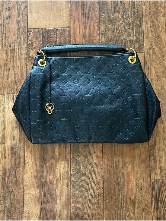 Louis Vuitton Handbags - Louis Vuitton Black Embossed Monogram Shoulder Bag with Gold Hardware